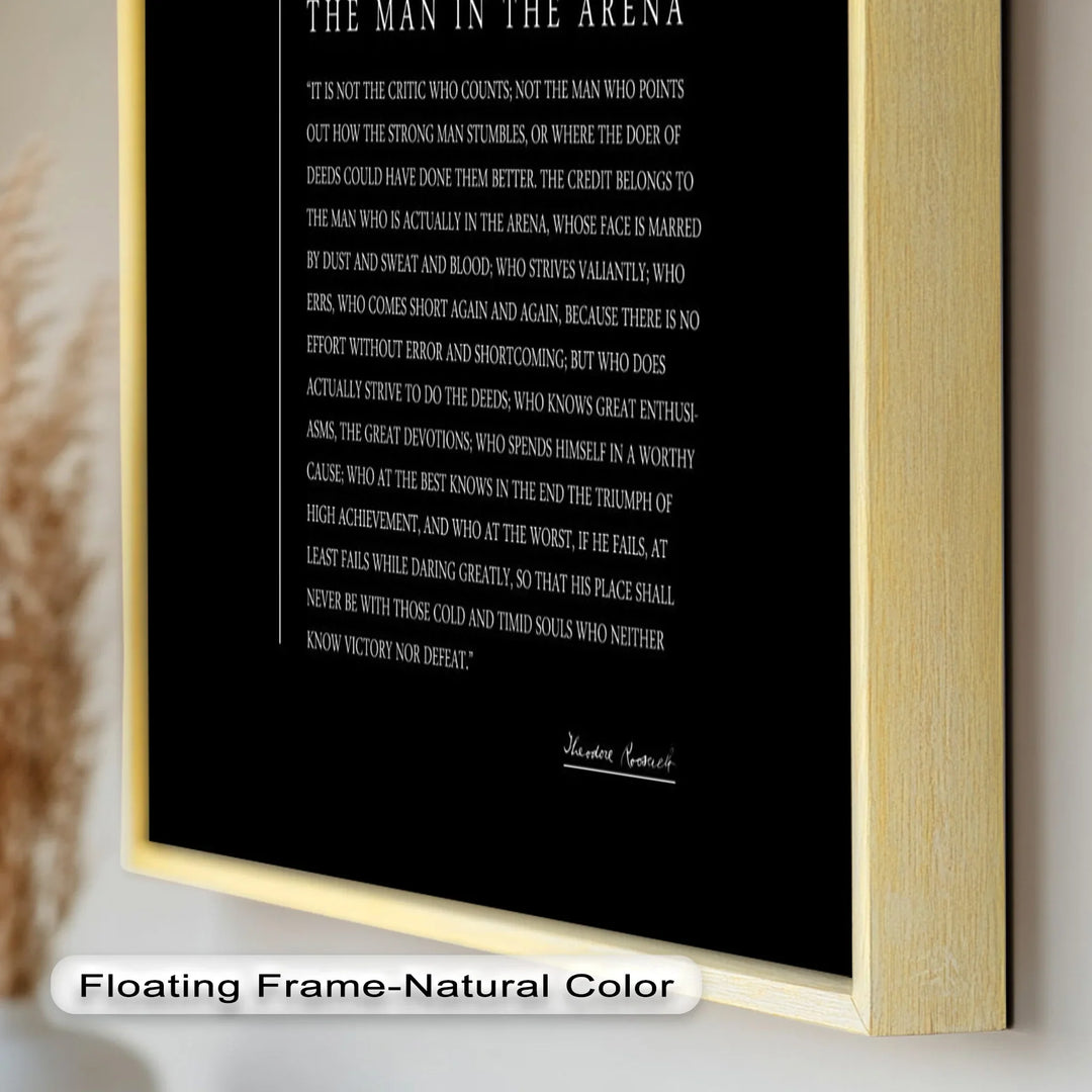 The Man in the Arena – Inspirational Quote Oil Painting - MyPhotoStation