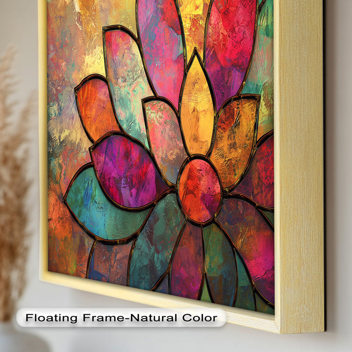 Stained Flower – Framed Oil Painting