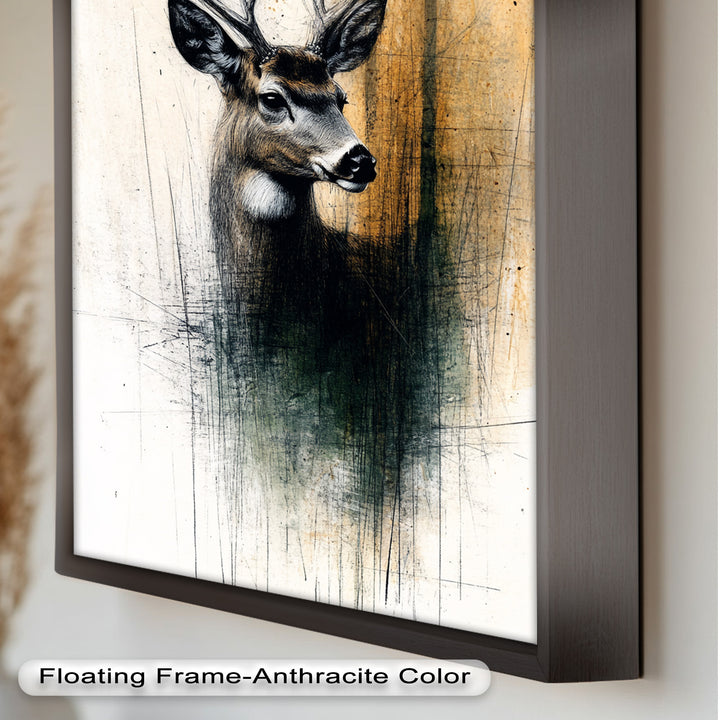 Majestic Deer Portrait - Animal Oil Painting