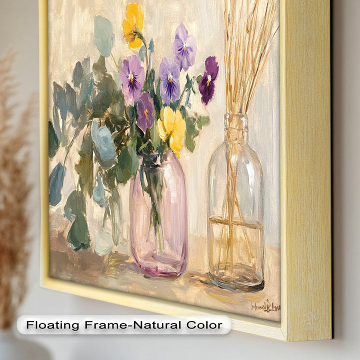 Purple & Yellow Flowers – Botanical Oil Painting