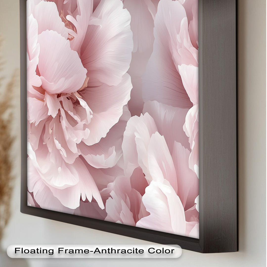 Blushing Petal Bloom – Soft Pink Peony Flower Oil Painting