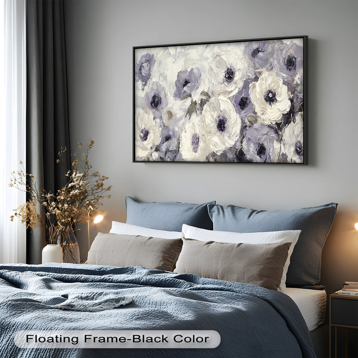Cream and Lilac Petals - Flower Oil Painting