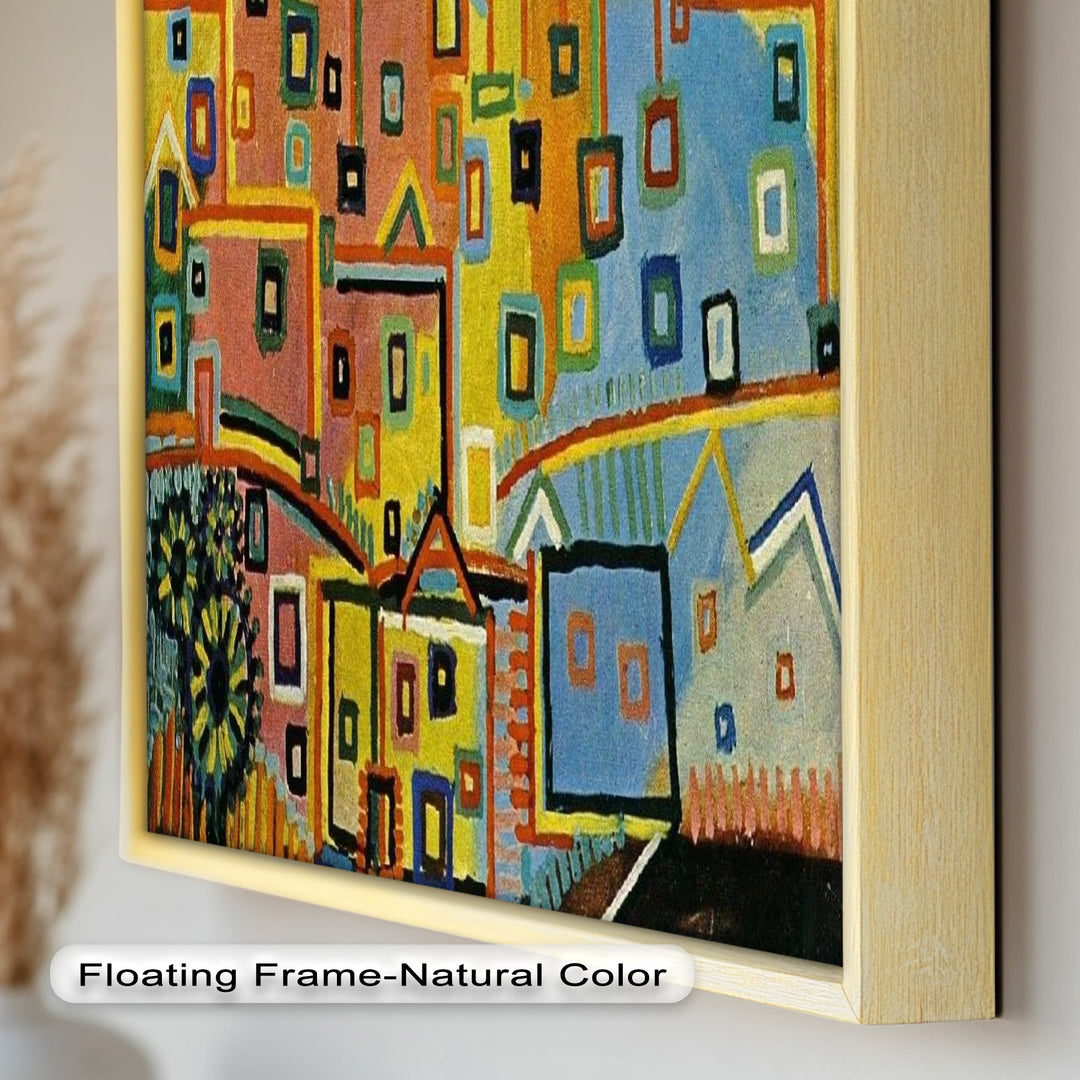 Schloss und Sonne von Paul Klee – Geometrisch-abstraktes Ölgemälde