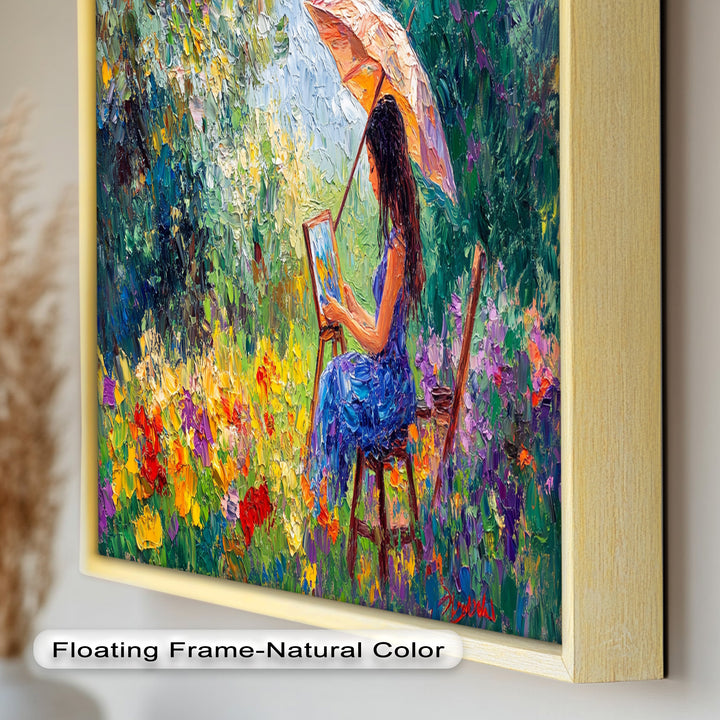 Colorful Garden Scene – Impressionist Oil Painting