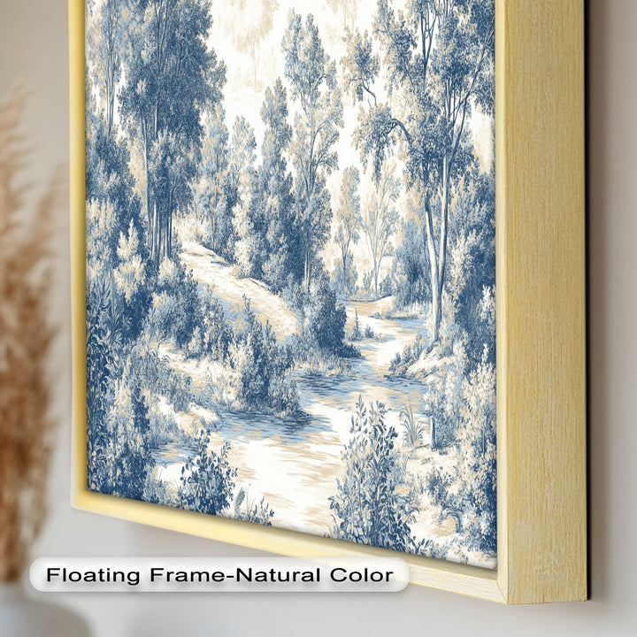 Classic Blue Woodland Scene – Vintage Oil Paintings