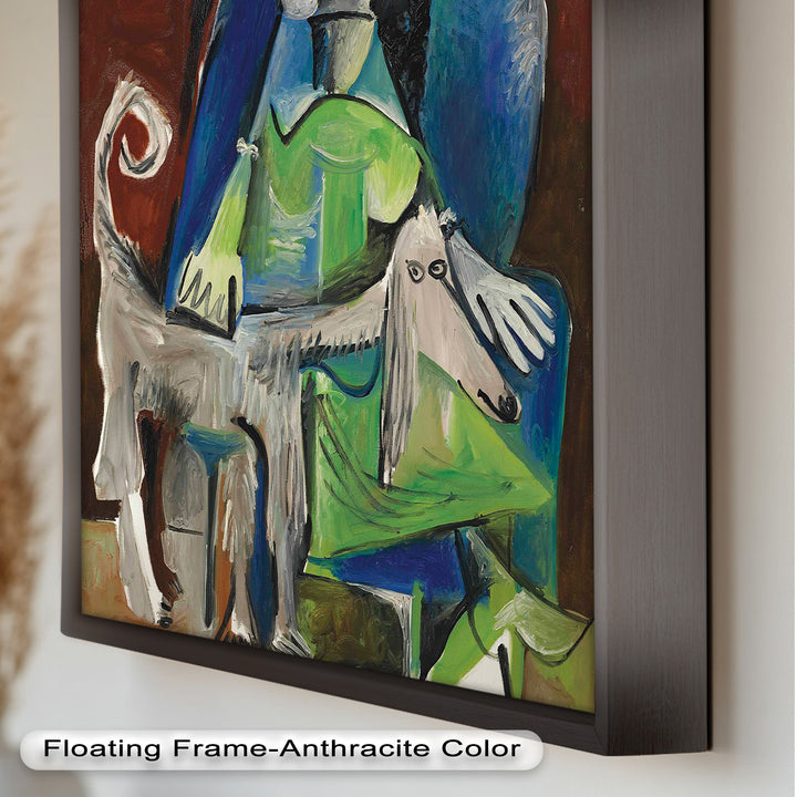Woman with Afghan Hound – Picasso Oil Painting