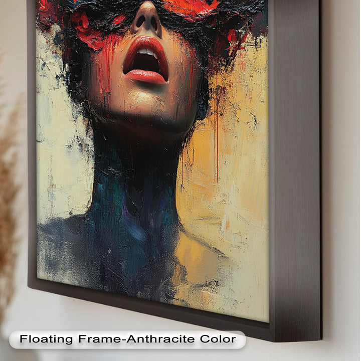 Inferno Within – Fiery Emotional Expression Abstract Oil Painting