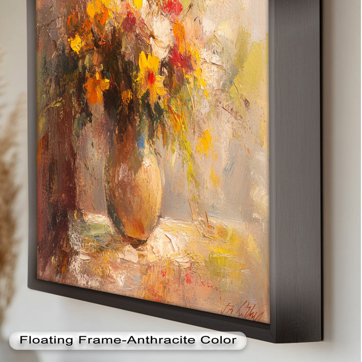 Sunlit Harmony – Vibrant Wildflower Still Life Flower Oil Painting