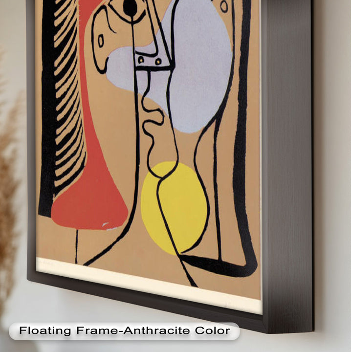 Fragmented Gaze – Minimalist Cubist Portrait Picasso Oil Painting