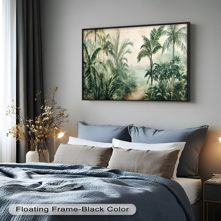 Tropical Garden Escape – Lush Jungle Oil Painting