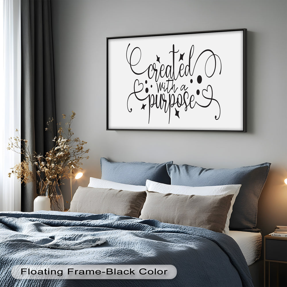 Inspirational Christian Typography Art – Created with Purpose Oil Painting