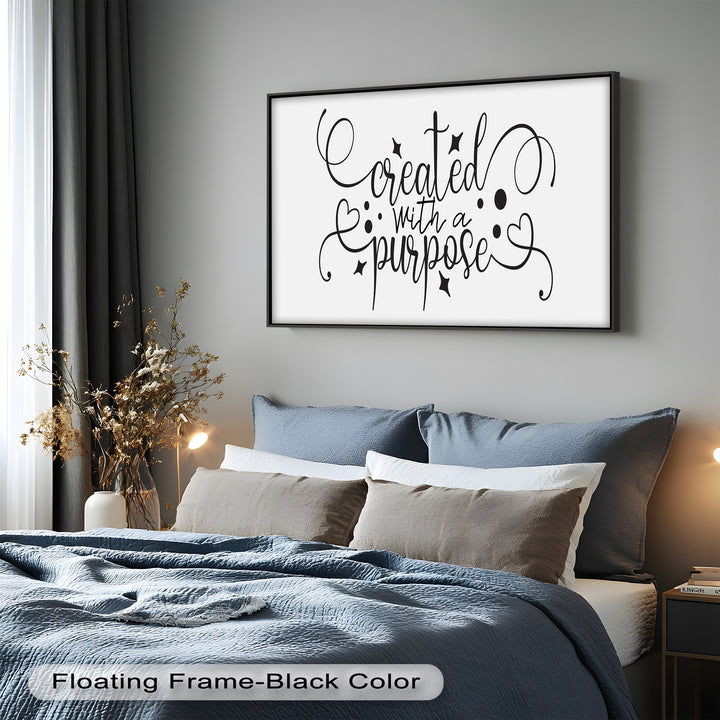 Inspirational Christian Typography Art – Created with Purpose Oil Painting
