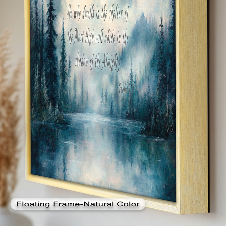 Psalm 91:1 – Divine Protection Bible Verse Oil Painting