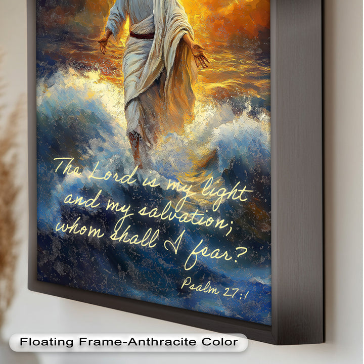 Psalm 27:1 – The Lord is My Light Bible Verse Oil Painting