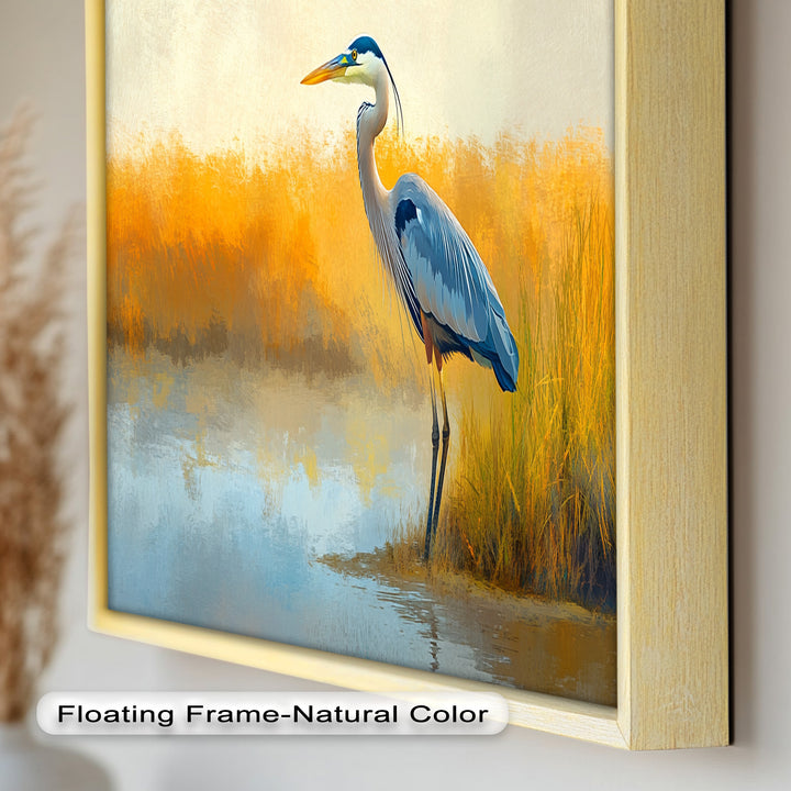 Blue Heron by Autumn Marsh – Animal Oil Painting