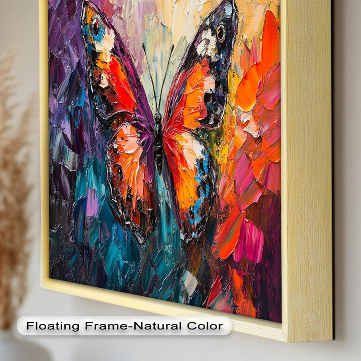 Radiant Butterfly in Blooming Spectrum - Animal Oil Painting