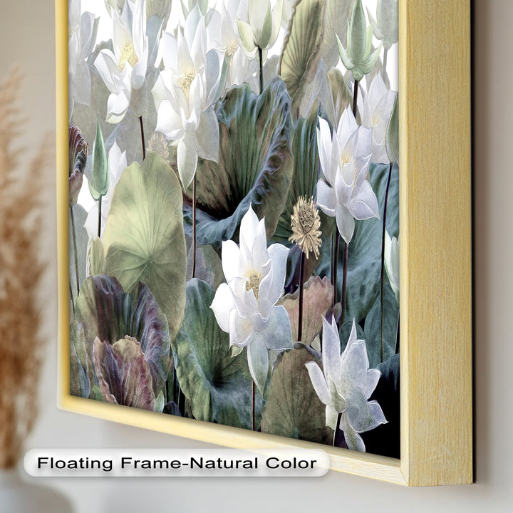 Lotus Flower Botanical – Elegant Floral Oil Painting