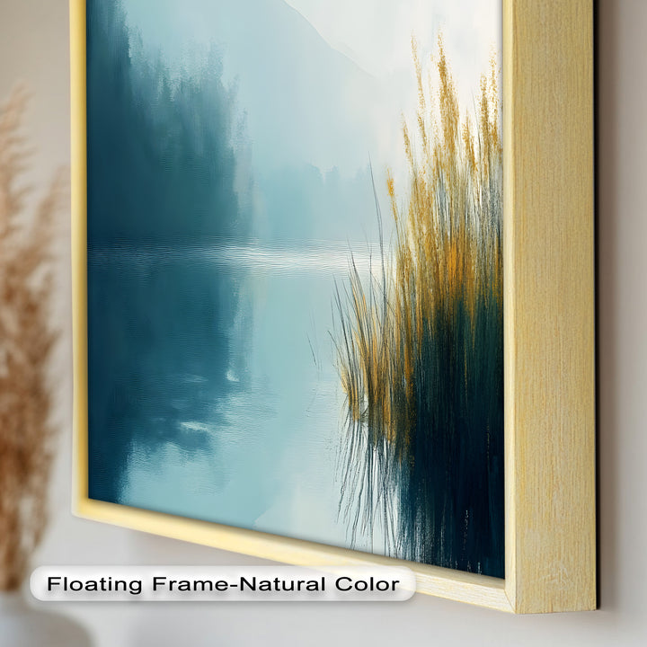 Misty Morning Landscape – Framed Nature Oil Painting