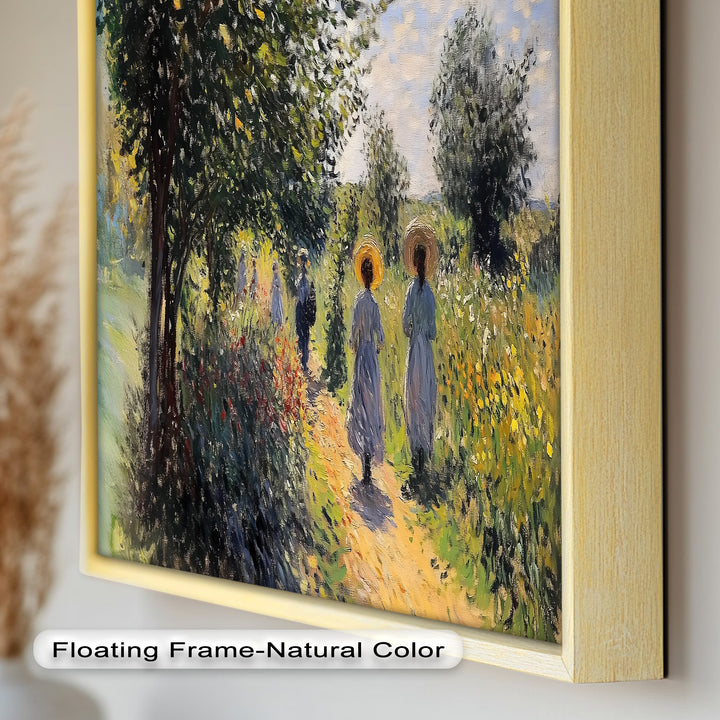 Afternoon Stroll – Sun-Dappled Garden Walk Oil Painting