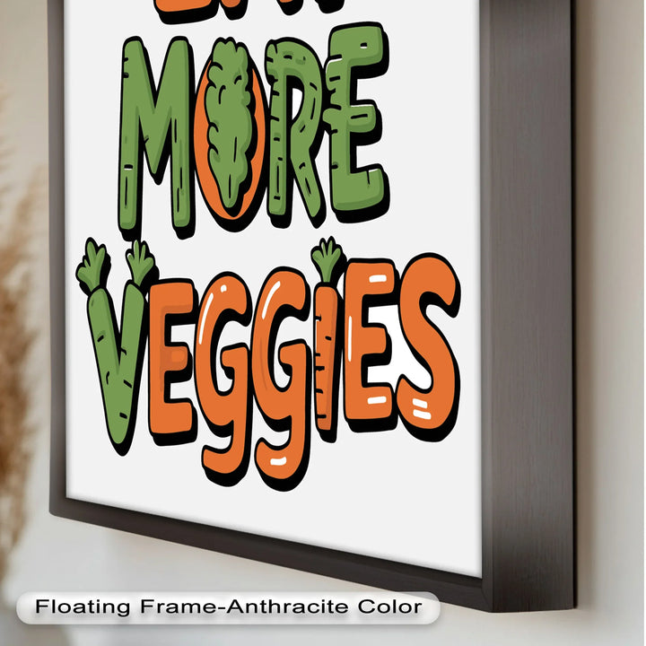 Eat More Veggies – Colorful Letters Oil Painting - MyPhotoStation