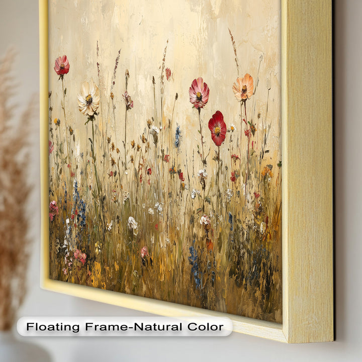 Vintage Wild Flowers – Rustic Floral Oil Painting