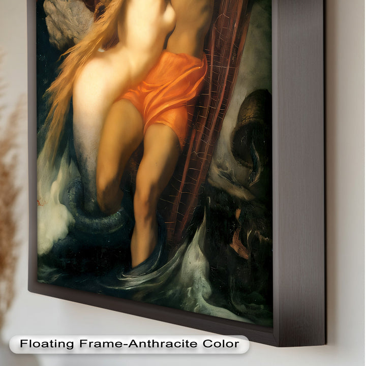 The Embrace of the Sea – Romantic Mythological Nude Oil Painting