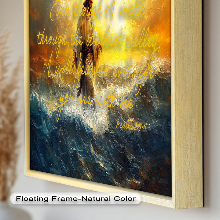 Psalm 23:4 – Fear No Evil Bible Verse Oil Painting