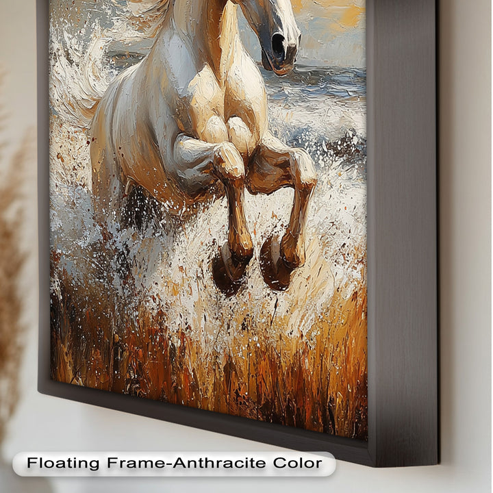 Spirit of the Wind – White Horse Oil Painting