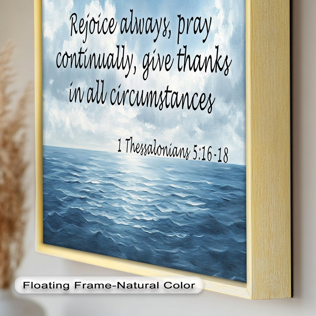 1 Thessalonians 5:16-18 – Rejoice, Pray, and Give Thanks Bible Verse Oil Painting