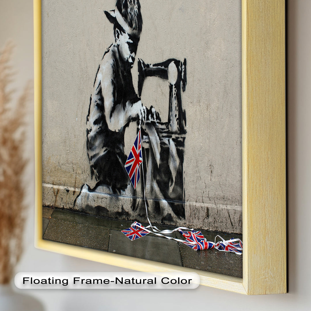Stitched Allegiance – Banksy Oil Painting