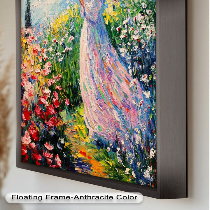 Woman in Floral Crown - Impressionist Oil Painting