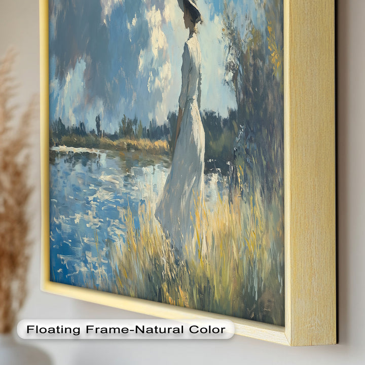Lady by the River – Impressionist Oil Painting