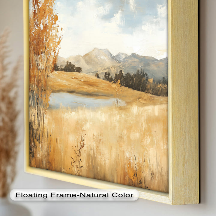 Wheat Fields Autumn Landscape – Golden Serenity Oil Painting