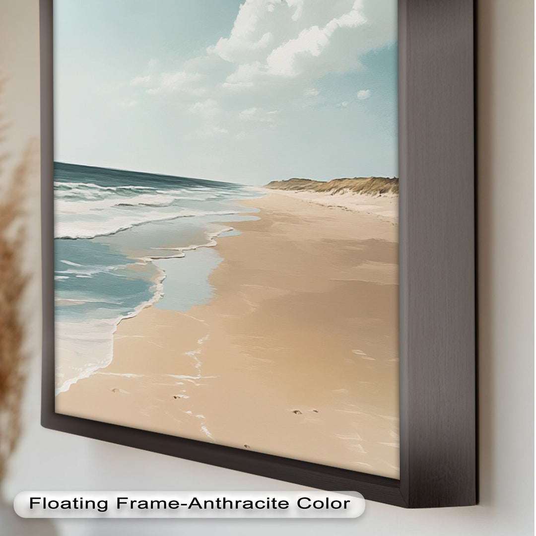 Endless Shoreline – Serene Seascape Oil Painting