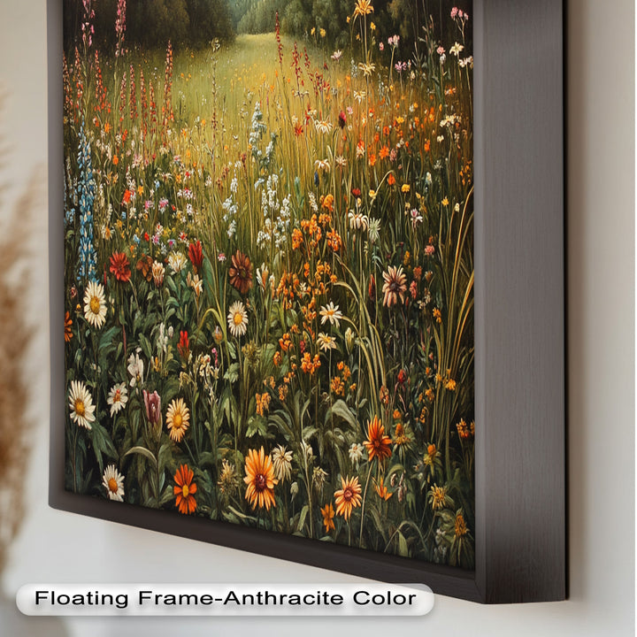 Whispers of Meadow Bloom – Colorful Wildflower Field Oil Painting