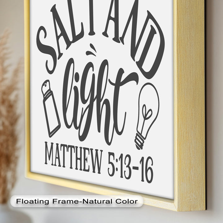 Salz und Licht – Ölgemälde christlicher Schrift