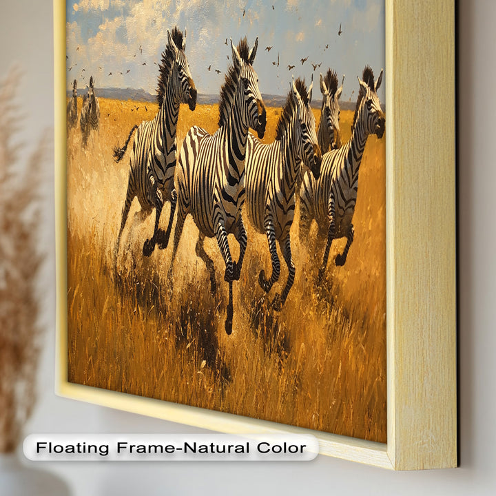 Running Wild – Zebra Oil Painting