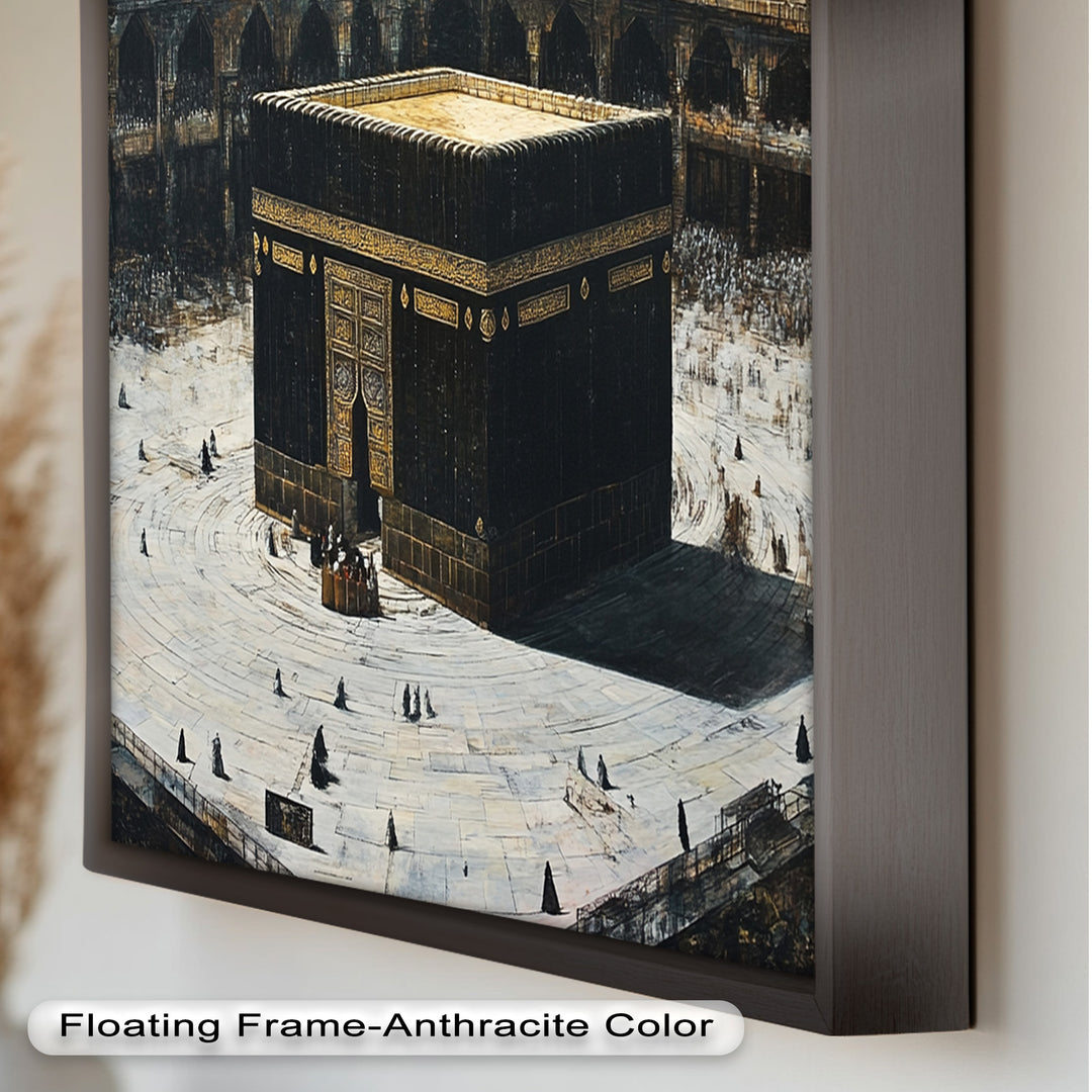 Kaaba Mecca Wall Art – Religious Oil Painting