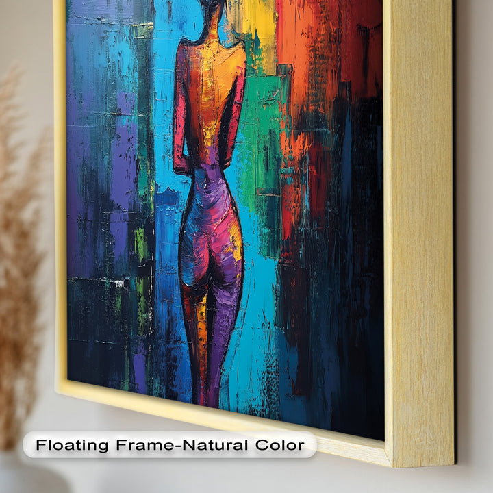Radiant Contours – Bold Abstract Figurative Oil Painting