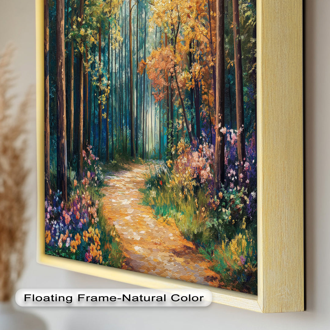 Colored Autumn Forest – Vibrant Oil Painting