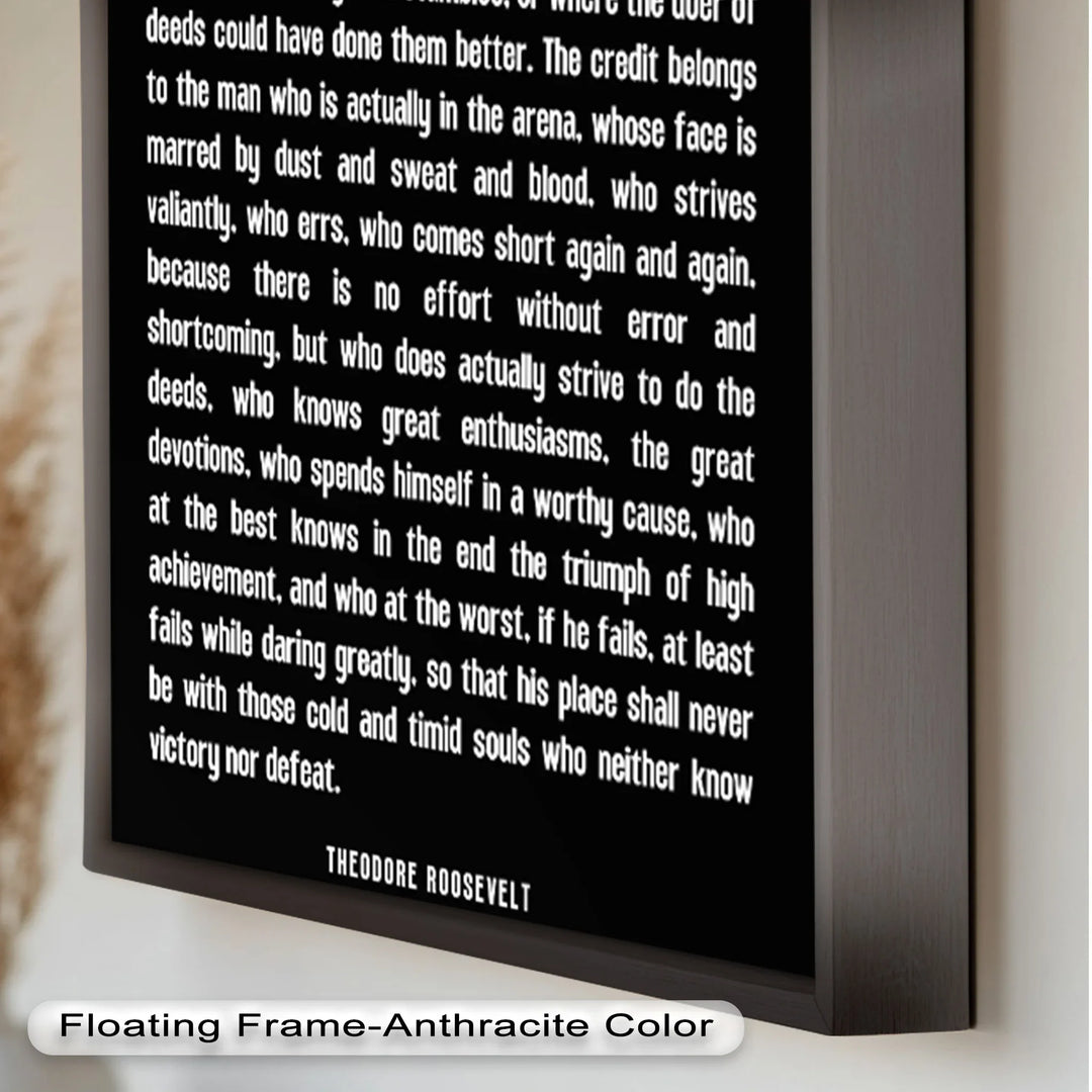 The Man in the Arena – Typography Oil Painting - MyPhotoStation
