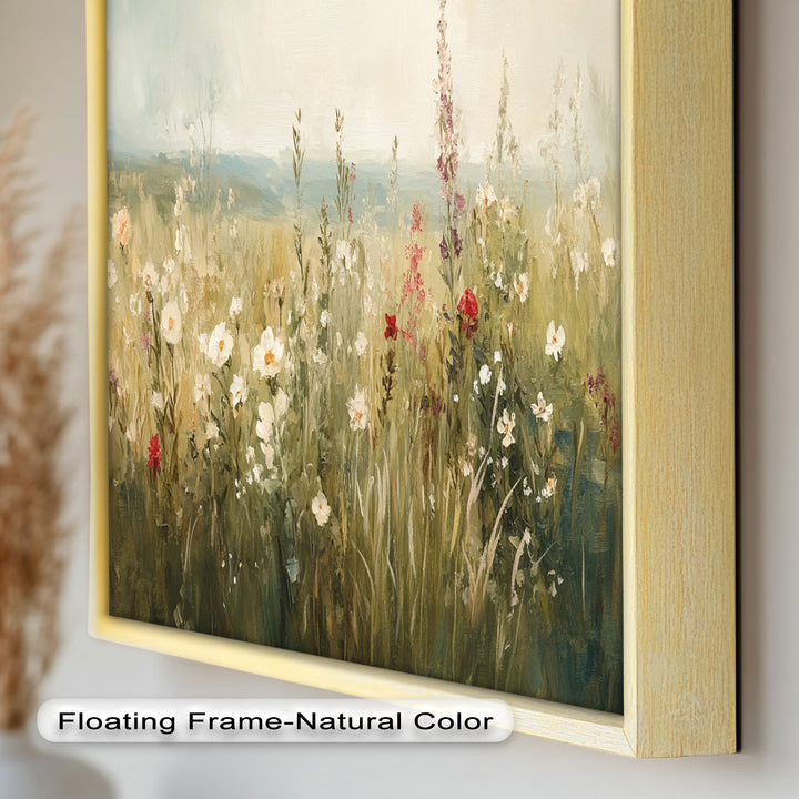 Nostalgic Feel – Serene Wildflower Oil Painting