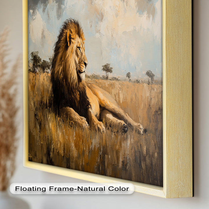 Majestic Serengeti King – Regal Lion Oil Painting