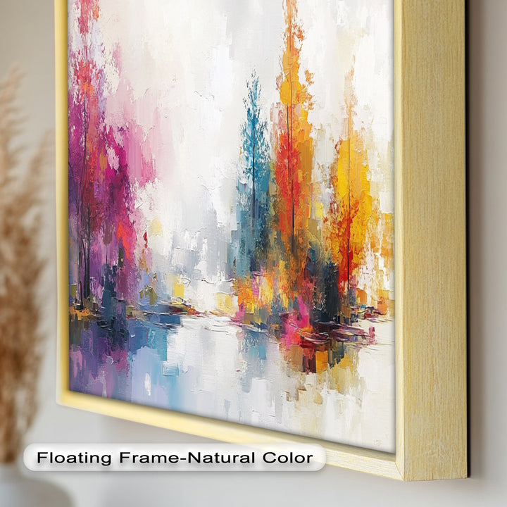 Brush Stroke Abstract Modern Art – Framed Contemporary Oil Painting