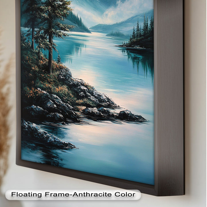 Natur Wandkunst - Ölgemälde Bergseelandschaft