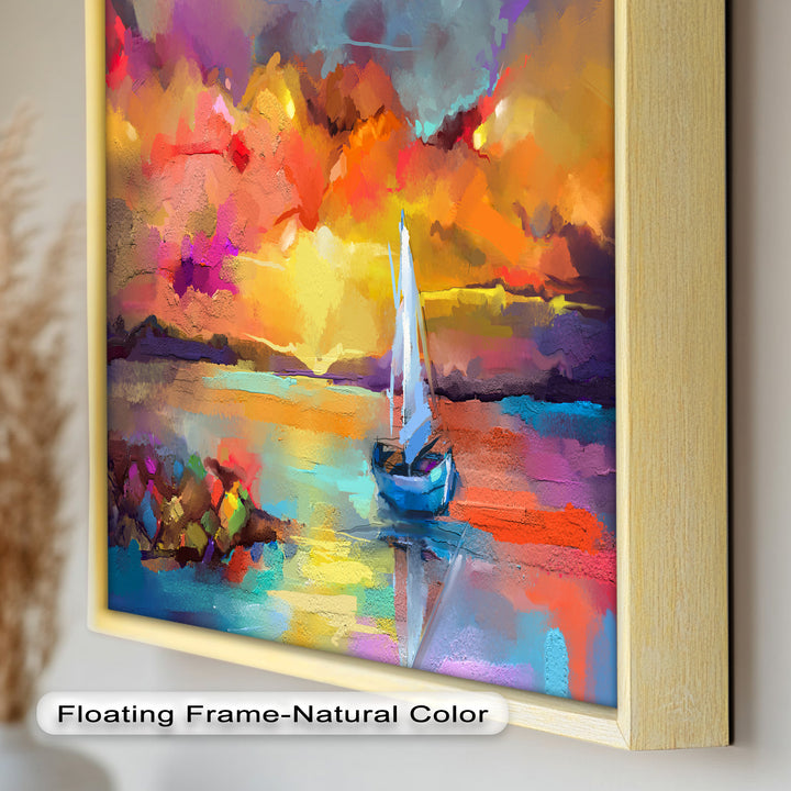 Ambesonne Head Scarf – Vibrant Seascape Oil Painting