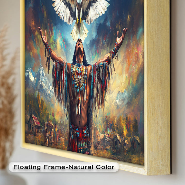 Call of the Sky – Native Ceremony Oil Painting
