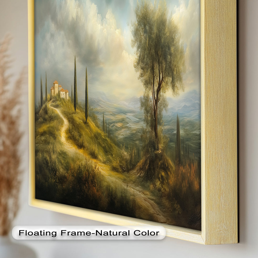 Tuscan Hillside Wall Art – Landscape Oil Painting