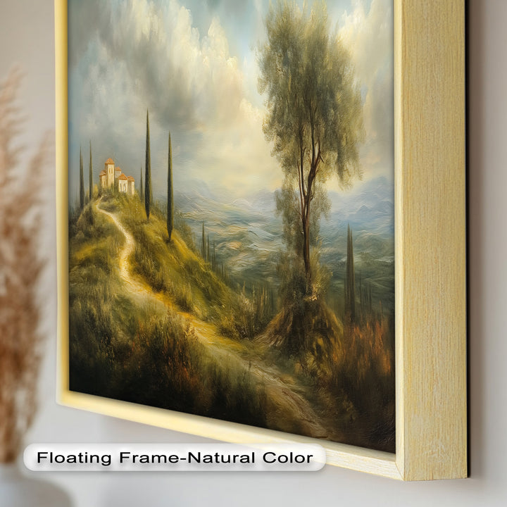 Tuscan Hillside Wall Art – Landscape Oil Painting