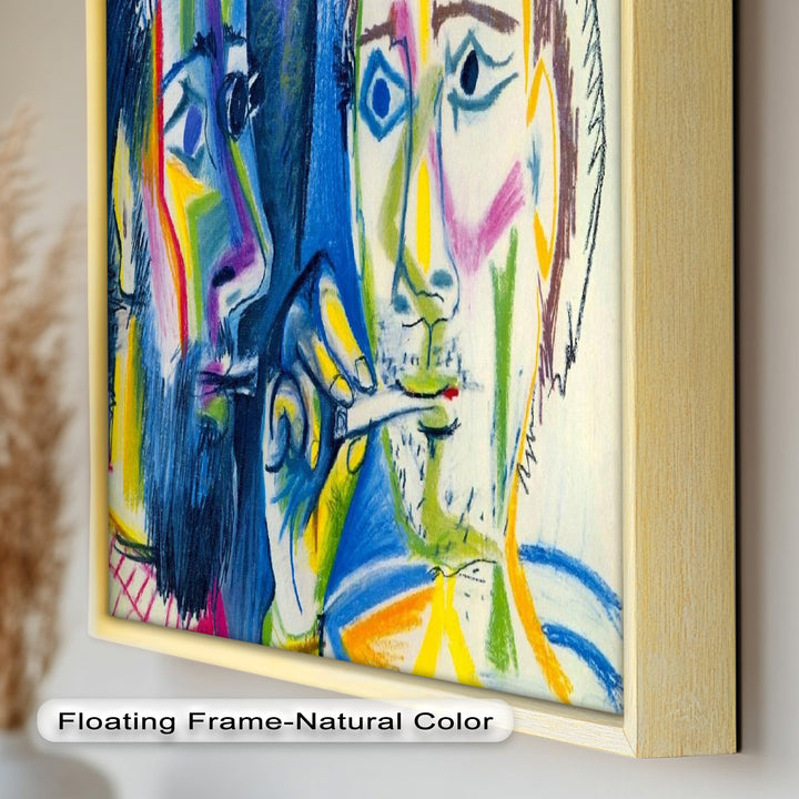 Two Men Smoking by Pablo Picasso – Expressionist Oil Painting